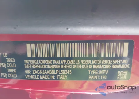 2020 Jeep Renegade Sport Fwd z USA, uszkodzony, nr VIN ZACNJAAB8LPL59245